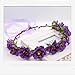 Produktbild SMQY® Hochzeits-Brauthaar-Blumen-Kronen-handgemachte Blumen-Kranz-Frauen-Mädchen-Blumen-Girlande Stirnband-Haar-Zusätze , purple