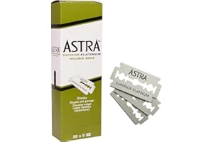 RAZOR BLADES CLUB Astra Lamette da Barba con Cerini Emostatici, 100 pezzi