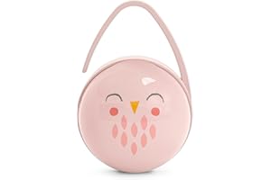 Suavinex, Boîte à Tétine Duo avec Capacité pour 2 Sucettes. Pochette pour Sucettes, avec Anse Flexible, Bonhomia Rose