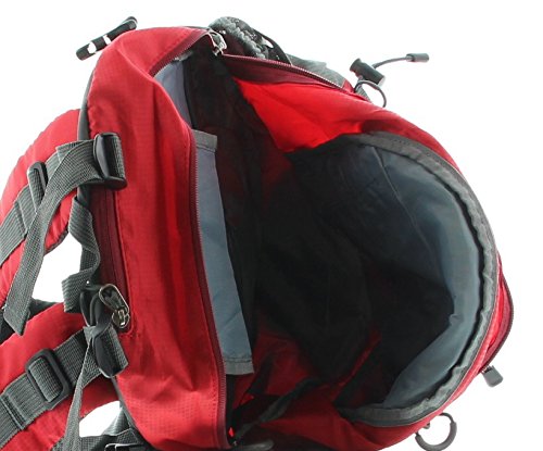 Franky Rucksack 14 Zoll Laptopfach RS10 – Hellrot Dunkelrot Grau - 9