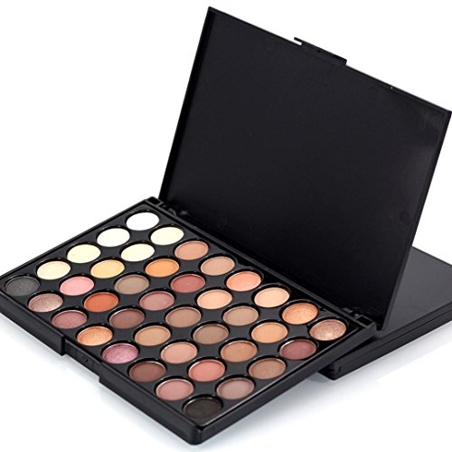 Tefamore Kosmetik Matte Lidschatten Creme Make-up Palette Schimmer Set 40 Farben + Pinsel-Set A - 2