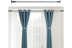 SUOAIRNUO 178cm-227cm Long Tension Curtain Rod, No Drilling Extendable Stainless Steel Curtain Pole for Windows and Bathroom,Telescopic Shower Curtain Rod, Room Divider