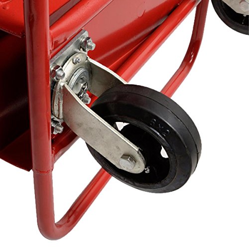 Plattenwagen Plattenroller Plattenkarre Wagen für Paletten Transport für Paneele Rot - 7