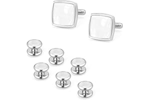 Wynameleri Classic Cufflinks and Tie Clips Set for Men Business Wedding, Happy Fathers Day Decor Accessory for Business, Birthday, Personalised Cufflinks for Men, Tie Pin And Cufflink Set