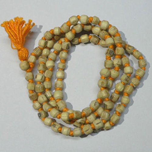 Odisha Bazar Tulsi Mala Beads for removing Inner Doshas Awakening chakra bianco