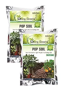 Going Greens Pop Soil New Generation Light Weight Everlasting Soil/Leca Balls/Clay Aggregate Pebbles (0-2 mm) (Pack of 2 (400 Grms x 2))