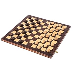 Square – Damas de Madera – 100 Campo – Checkers – 40 x 40 cm