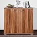 Produktbild CSSchmal Sideboard mit 2 Türen Nussbaum Highboard Kommode Standschrank Mehrzweckschrank Schrank Anrichte Beistellkommode Typ 80