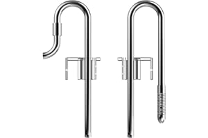 FZONE 10-inch Mini Entrée Et Sortie De Tuyau De Nénuphar en Acier Inoxydable, Compatible avec des Tuyaux De Filtre De 12/16 Mm, pour Les Réservoirs De Plantes D'Aquarium