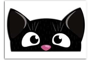 Biomar Labs® 1 x Vinyl Aufkleber Sticker Peeking Cat Lustige Katze Bumper Autoaufkleber Auto Motorrad Fenster Tür Laptop Fahrrad Tuning B 248