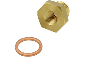 DL-RACING.COM Gewindeadapter M14x1,5 auf 1/8" NPT Öldruck Temperatur Geber Fühler Adapter