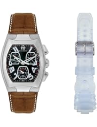 TechnoMarine TSCM02 - Reloj para hombres, correa de goma color marrón