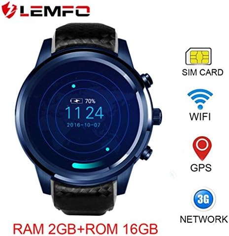 Diadia Toys Man Watch,Diadia LEMFO LEM5 Pro Smart Watch 1.39 inch 3G Smartwatch Phone MTK6580 Quad-Core 2GB 16GB Android 5.1 GPS WiFi Bluetooth IP55 Life Waterproof 2018