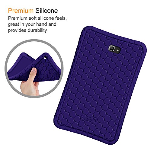 Fintie Samsung Galaxy Tab A 10.1 Hülle – [Bienenstock Serie] Leichte Rutschfeste Stoßfeste Silikon Schutzhülle Tasche Case Cover für Samsung Galaxy Tab A 10,1 Zoll T580N / T585N Tablet (2016 Version), Marineblau - 4