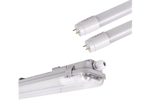 B·LED BARCELONA LED - Kit pantalla estanca doble 120cm + 2 tubos LED T8 18W - 6000K