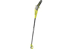Ryobi RPP755E Potatore Elettrico Telescopico 750W, Barra da 25 cm, Estensione fino a 2,7 m, Testa Inclinata a 15°
