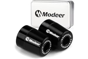 Modeer Poignée de Guidon Pour Z250 Z300 Z400 Z650 Z750 Z800 Z900 Z1000 Moto CNC Aluminium Embouts de Guidon Bouchon Tampon d'Équilibre Accessoire (Noir)