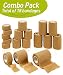 Produktbild MEDca Band Wickel, Selbstklebender Pflasterverband Tape, Haftende Bandage, Selbsthaftende Rolle, 2,5 cm 5 cm und 7,5 cm x 4,5 m, 6 von jeder Größe, Insgesamt 18 Rollen "Hautfarbe"