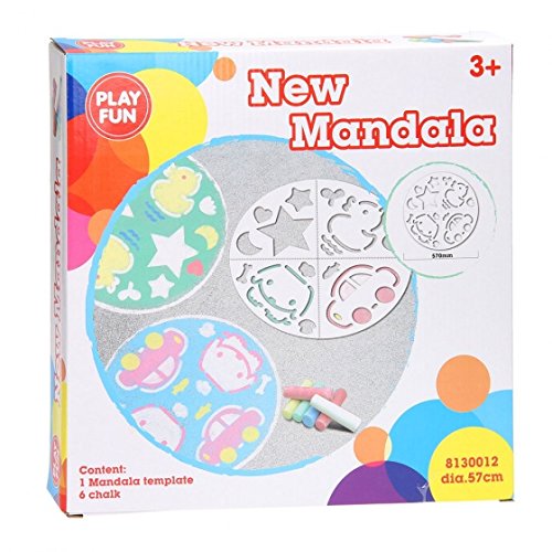 Preisvergleich Produktbild Straßenkreide - Mandala 57cm + 6 Stück Kreide