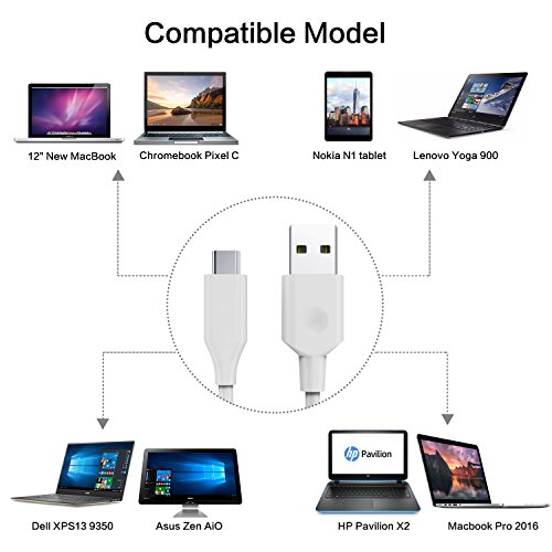 USB Type C Kabel MAPUX Ladekabel Datenkabel aus Solide Stecker (30cm) für HUAWEI Mate 9, P9, P10, Honor 8, Samsung Galaxy S8, Sony Xperia XZ/XZS, LG G5/V20, HTC 10/Bolt, Lumia 950/950XL, Moto Z/Z Force, Nexus 5X/6P, Nokia N1, OnePlus 2/3/3T etc. (Weiß) - 7