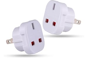 DAPTER 2 Pack UK to US Plug Adaptor (Type G to A & B), USA Travel Adapter 3 to 2 Pin, UK to USA Plug Adapter, American Plug Adapter UK to US, Canada, Australia, Jamaica, Mexico, Thailand, China & More