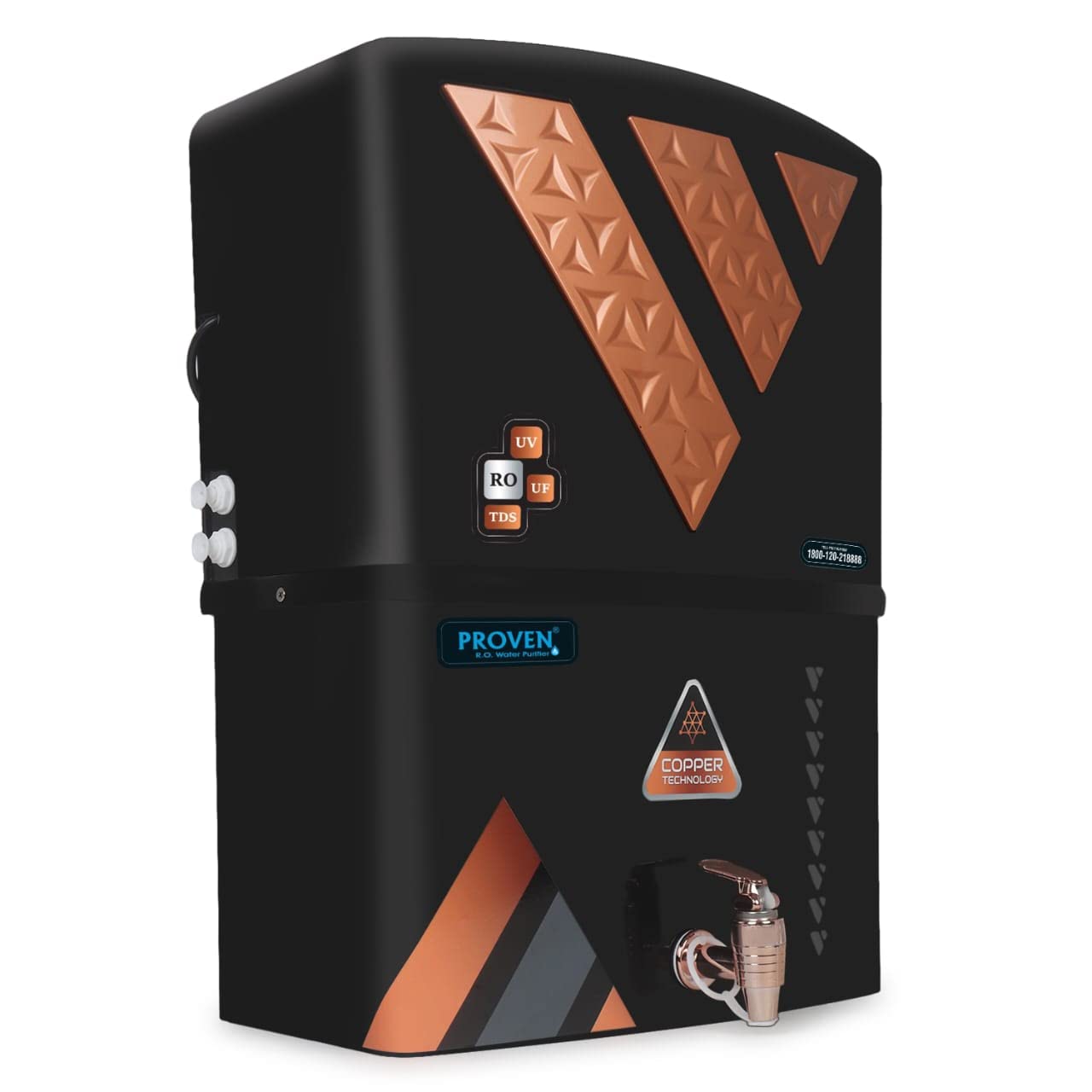 Proven® ELEVEN Copper + Mineral RO+UV+UF 10 to 12 Liter RO + UV + TDS ADJUSTER Water Purifier with Copper Charge Technology b