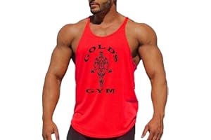 DAIHAN Herren Bodybuilding Gym Tank Tops Stringer Workout T-Shirts Ärmellos Unterhemd Achselshirt Muskelshirt für Training Running