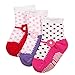 Happy Cherry 3 Pairs Girls Baby Little Flowers Dot Cotton Antislip Socks