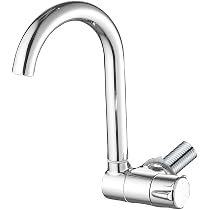 Robinet Pliable Caravane 360° - Mitigeur Cuivre Chromé Rotatif Eau Chaude/Froide Pour Camping-Car, Bateau & Cuisine