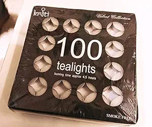 Kriti Life Wax 4.5 Hours Burning Tea-Lights - Pack Contains Set of 100