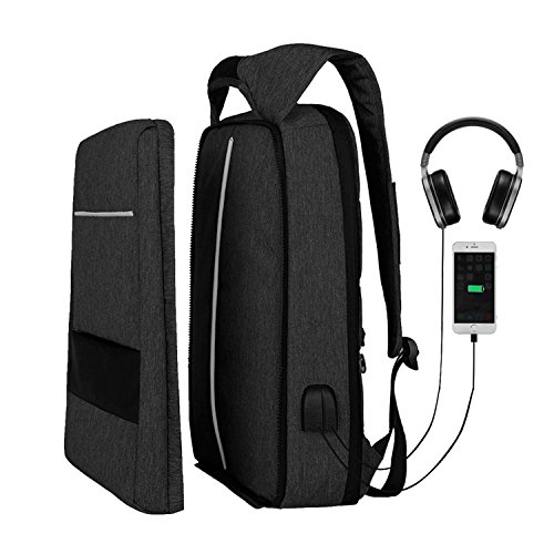 GEARGO Mochila Para Port&aacute;til Negocio Backpack laptop de 17.3 pulgadas Mochila Casual resistente al agua con puerto de carga USB para hombre estudiante