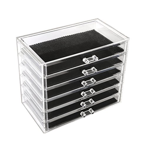 Femor Acryl Kosmetik Aufbewahrung Organizer Schubladen Standfächer (6 Schubladen) - 2