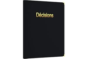 UTTSCHEID Registre Classeur des Décisions avec Recharge de 100 feuillets numérotés