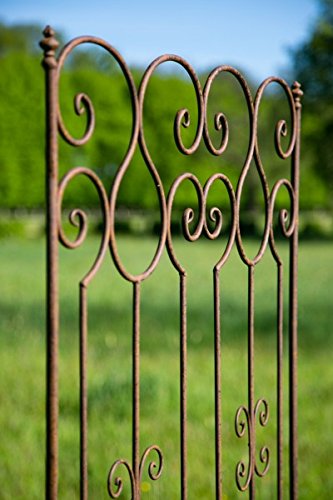 Steckzaun Höhe: 195cm Rost Breite: 80cm Rankhilfe Rankgerüst Rankgitter Metall