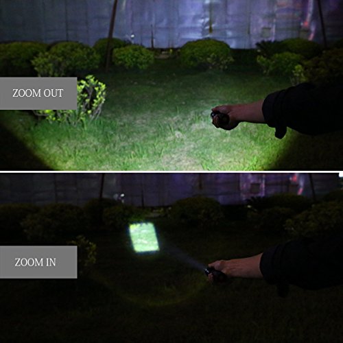 Moobom Super helle CREE XML T6 LED bewegliche Zoom taktische Taschenlampe Fokus Einstellbare 900 Lumen wasserdichte Fackel 5 Modi für Indoor und Outdoor-Sportarten - 4
