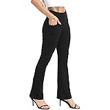 STARBILD Women High Waist Bootcut Yoga Pants with Pockets Elasticated Waist Trousers Casual Comfortable Jogging Bottoms