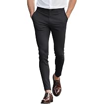 Pantalon en denim extensible slim fit pour homme Pantalon long droit
