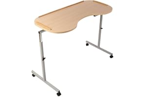 NRS Healthcare Tavolino Sagomato Ricurvo, Regolabile, per Utilizzo a Incastro su Letto/Sedia