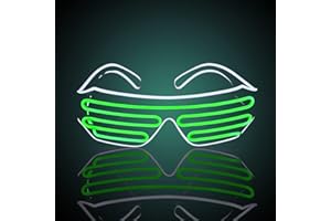 ZFVEN Led Glasses Light up Glasses Shutter Luminous Neon Rave EL Wire Glasses LED for Nightclub Wild Rave Party Concerts Clubs Bar Dj EDM Halloween Crazy Parties