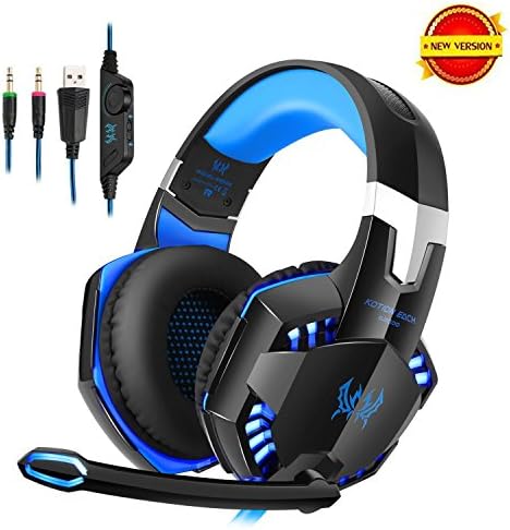 Xbox One PS4 PC Gaming Headset, G2000 3.5mm Jack Over-ear Gaming Headphones with Noise Reduction & Volume Control