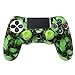 Price comparison product image JIamins Skull Pattern Silicone Cover Case Replacement for PS4 Controller + 2 Joystick Caps for PS4 Pro Slim Controller (4#)