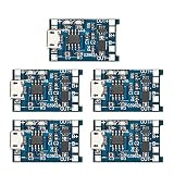 modulo de carga tp4056 Voltaje de entrada: 5 V KKmoon Módulo de carga 5 unids 5 V 1A Micro USB 18650 Batería de Litio de Carga + Módulo de Cargador de Circuito de Protección módulo