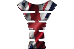 CAPRICORNONE Union Jack Textured Flag 3D Gel Domed Motorcycle Tank Pad