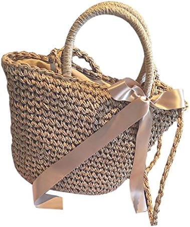 HopeEye Womens Fashion trends straw Women's Handbags(dcbb09-1-Brown)