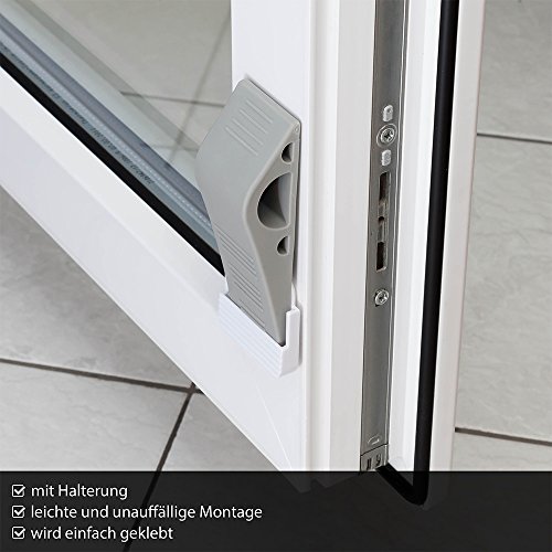 Türstopper KingSize | Hochwertiger Türkeil für Heim und Büro | Set Gummi Türstopper mit Gratis Halterung | rutschfest auf allen Böden | auch für Fenster geeignet (2 Stück) - 7