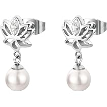 Brosway Orecchini Pendenti CHAKRA BHKE189 - Acciaio 316L Oro 14K Con Cristalli E Fiore Di Loto