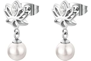 Brosway Orecchini Donna, Orecchini Pendenti in Acciaio e Cristalli con Simbolo Fiore | Collezione CHAKRA - BHKE178