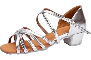 LaoZan Damen Mädchen Kleinkind Kinder Salsa Tanzschuhe Latein Tango Tanz Pumps Sandalen Party Schuhe
