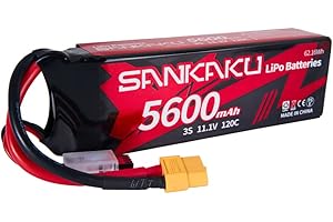 SANKAKU 11,1V 3S Batería Lipo 5600mAh 120C con Conector XT60 para RC Afición a Buggy Vehículos Coche Camión Tanque Barco Carreras Hobby