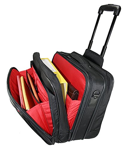 Preisvergleich Produktbild Business Trolley Laptop Tasche Pilotenkoffer Boardcase RAUMWUNDER Notebook Trolleytasche Bürotasche mit Laptopfach 17 Zoll Koffer Rollen Bord Gepäck